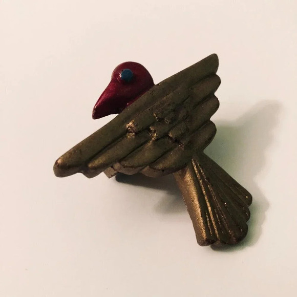 Vintage Boy Scout Neckerchief Plastic Slide Scarf  Slider Eagle Bird - Picture 8 of 9